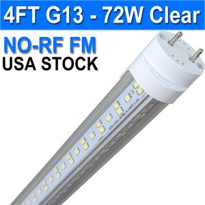 4FT T8 T10 T12 LED Tube Light Bulbs 48" G13 18W 6000K Cool White AC85-265V Fluorescent Replacement Dual-end Powered Ballast Bypass Clear Cover Barn usastock