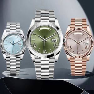 브랜드 남성 시계 고품질 스테인레스 스틸 방수 사파이어 자동 기계식 시계 36mm41mm 일요일 고급 시계 디자이너 여성을위한 시계