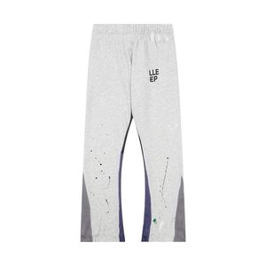 Dres Speckled Classic Liters Drukuj Men Hip Hop Spodnie Buci Bucitons Elastyczne talia luźne joggery multi panel Flered Sports Lose High Street Spodni XL M S S S.