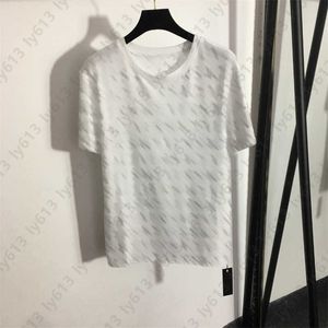 Verão designer t camisa feminina camisas topos clássico de corpo inteiro logotipo strass carta impressão moda casual em torno do pescoço manga curta t camisa