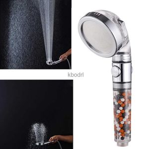 Bathroom Shower Heads New Filter Balls SPA Head with Stop Button 3 Modes Adjustable High Pressure One to YQ240126