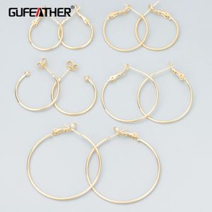 Charm Gufeather Mc19,jewelry Accessories, Gold Plated,pass Reach,nickel Free,round Ring,charms,jewelry Making,diy Earrings,6pcs/lot
