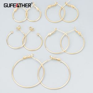 Charm Gufeather MC19, Takı Aksesuarları, Altın Kaplama, Geçiş Erişim, Nikel Ücretsiz, Yuvarlak Yüzük, Takılar, Takı Yapımı, DIY Küpe, 6 PCS/Lot