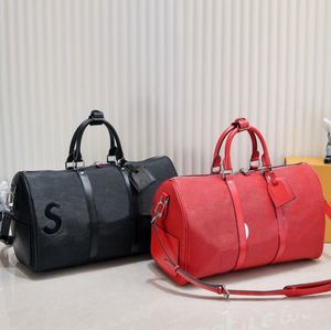 Unisex duffel çantalar moda gündelik tasarım seyahat çantası klasik totes çanta büyük kapasiteli bagajlar fitness çanta sosyalit çantası