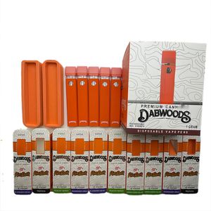 Empty Dabwoods Disposable Vape Pens newest 1.0 Gram Vapes Device Thick Oil ceramic coil E cigarette Bar Pods 280mah Rechargeable 1ml Vaporizer vape cartridges