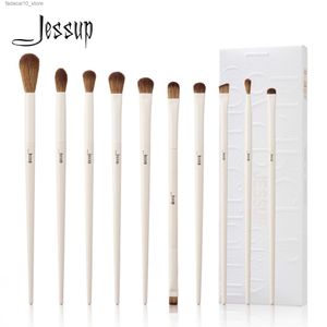 Make-up-Pinsel Jessup Augen-Make-up-Pinsel-Set, 10-teilig, 14-teilig, Lidschatten-Pinsel-Set, Augenbrauen, Eyeliner, Blending, Concealer, Textmarker, Pinsel, Hellgrau, Q240126