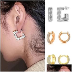 Cerchio Huggie Orecchini a cerchio Orecchino delicato per le donne Iced Out Zircone Accessori da donna di lusso Piercing all'orecchio Lobo dell'orecchio Gioielli Hippie Dheqh