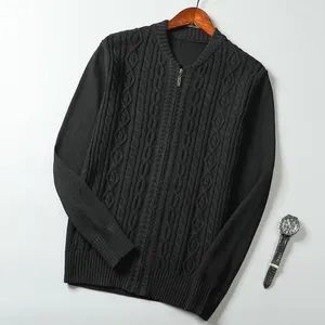 Męskie swetry mężczyźni 2024 Autumn Winter Sweater Coats Długie rękawowe kardiganowe jeździe