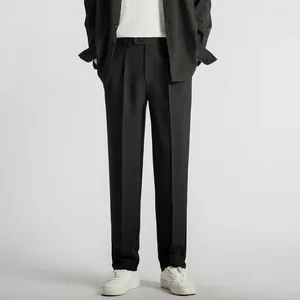 Men's Suits Dress Trousers For Men Elastic Premium Business Pants No-Iron Straight-Fit Suit Fashion Formal F248