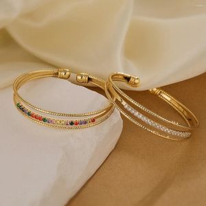 Браслет Mafisar, модные роскошные позолоченные браслеты с блестящим цирконием, высокое качество, геометрические женские вечерние ювелирные изделия, подарки