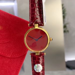 Womens Watch Disc Disced Wristwatch Quartz Movement الياقوت الكريستال مرآة البقر حزام خمر الزفاف والمشاركة عيد الحب هدايا يوم