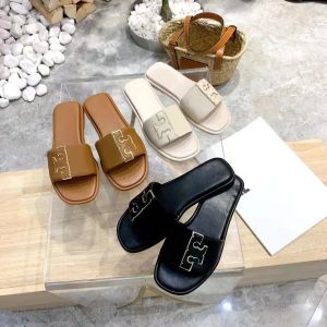 Kvinnaskor designer sandal dubbel tazz tozz dhgate platt glidfabrik loafers sko 17 färger plattform tofflor lyx sandale flip flop spegel kvalitet sandaler