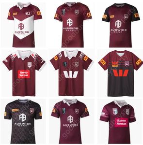 NEW QLD 2023 2024 Queensland Maroons 럭비 유니폼 주 출신 분개 훈련 럭비 셔츠 맞춤 이름 및 번호