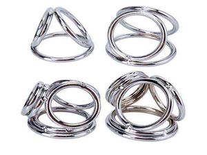 NXY Device Stainless Steel Cockring Male Bondage Penis Scrotum Testicle Stretcher Lock Sperm Metal Cock Ring Adult Sex Toy12211727160