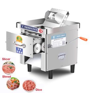 850W Drawer Meat Slicer Commercial Meat Grinder Wire Cutter Dicing Machine Toolless Replacement Blade Stainless Steel
