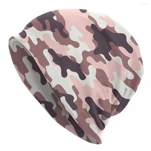 Berets Pink Military Camouflage Bonnet Hat Knit Vintage Outdoor Army Camo Skullies Beanies Hats Unisex Warm Head Wrap Caps