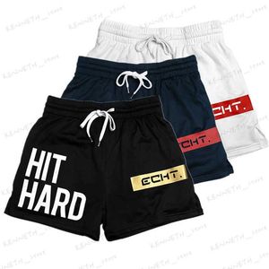 Męskie szorty 2023 NWE Summer Men Shorts Printing Sports Shorts Fitness Ćwiczenie plażowe spodenki oddychające szorty jogger męskie szorty T240126