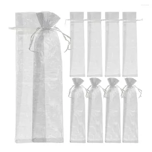 Figurine decorative 10 pezzi di sacchetti pieghevoli per ventagli in organza con cordoncini per bracciale