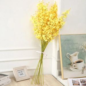 Dekorativa blommor Simulering Flower Dancing Orchid Decoration Fake Soft Plant Home Wedding Artificial