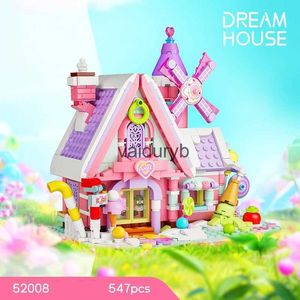 Bloklar 546pcs City Street View Mini Dream House Tuğla Diy Montajlı Model Yapı Blokları Oyuncaklar Kız Hediyesi Vaiduryb