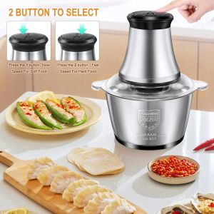 Grinders Electric Meat Grinder Stainless Steel Chopper Kitchen Utensils Vegetable Grinder Slicer Household Blender Food Processor