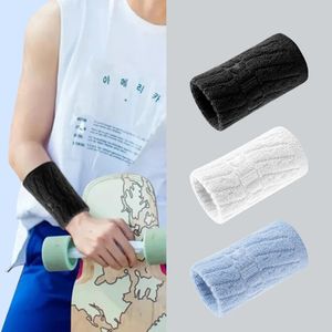 2 pçs suor esporte pulseira de algodão suporte de pulso envolve cinta ginásio cinta correndo basquete voleibol tênis sweatband guarda pulso 240124
