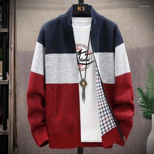 Camisolas masculinas casaco cardgan mens jaquetas de malha cardigan homem roupas de inverno masculino outerwear venda 2024 outono