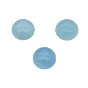 Charm 5pcs Aquamarine Cabochon Kabin Yuvarlak Orijinal Doğal Taş Dome Bir Kalite Mücevher Yapmak İçin 216mm