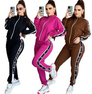 NEUE frühling frauen Trainingsanzüge Luxus marke mode Casual 2 Stück Set designer sport Anzug J2940