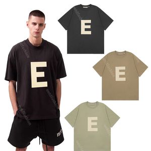 Fog Season 8 E Letter American High Street Hip Hop Short Sleeve T-Shirt Cool Breathable Fashion Casual Comfortable Top Half Sleeve