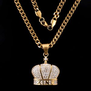 Biżuteria hip -hopowa 925 Sterling Srebrna złota Crown Crown Hip Hop Wiselant Moissanite Diamond Hip Hop Boy Wisidant Biżuteria