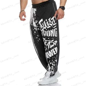 Męskie spodnie Nowe spodnie do joggingu mężczyźni MESH MESH Cloth Kulturystyka Joggery Spity Harem Długie spodnie Fitness Sport Training Pants T240126