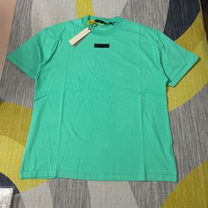 Nowy przylot 24ss USA Plus Size Front and Back Mała silikonowa etykieta Tee Men T Shirt Spring Summer Kobiet Oversize Street Board Casual Cotton Tshirt 0123
