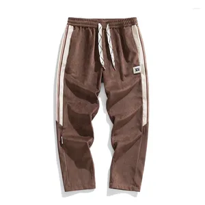 Erkek pantolon bahar büyük boy kadife erkekler düz pantolon moda Kore Sokak Giyim eşofmanları giyim dipleri erkek artı boyutu 5xl