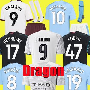 Gvardiol 23 24 Haaland Soccer Jerseys Grealish de Bruyne Foden Mans Cities Bernardo 2023 2024 J.