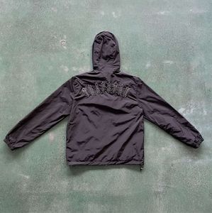 Trapstar Mężczyzn Mężczyzn Sportswear Irongate T Windbreaker-Black 1to1 Najwyższej jakości haftowane litery Kobiety Zipper Sun 3312ess