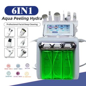 6 Ortada 1 Hidrofasiyal Makine Hidro Dermabrazyon Yüz Peeling Ultrasonik Cilt Yardımcısı Oksijen Sprey Cilt Bakımı Mikrodermabrazyon378