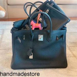 Bags Platinum Genuine Star Birkins35 Bag of the Same Style Women's Leather High-capacity Handbag Fashion One Shoulder Bag Male