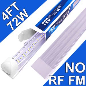 4 Fuß LED-Ladenleuchten 72 W 48 Zoll 72000 LM LED-Unterbauleuchte, integrierte T8-Röhrenleuchte für Versorgungsbetriebe NO-RF RM 4 Fuß Ladenleuchte Deckenbeleuchtung Garage usastock