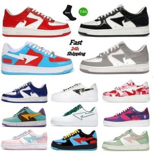 Scarpe firmate Uomo Donna Scarpe da ginnastica basse da jogging in pelle verniciata mimetica da skateboard