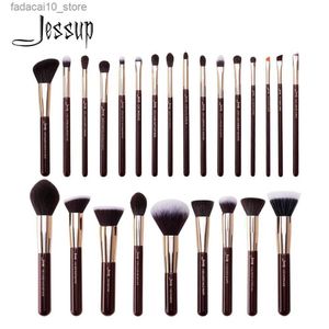 Pincéis de maquiagem Jessup Conjunto de pincéis de maquiagem 15-25pcs Zinfandel Make up Brush Foundation Eyeshadow Powder Blush Contour Ferramentas cosméticas Q240126