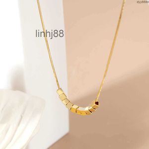 Pendant Necklaces Necklace Sterling S925 Silver Crushed Light Luxury Womens Fashion Small Versatile Collar Chain Desi O6AN