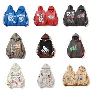 Hoodies Hell Star Hoodie-Shirt Vintage Street gewaschener und abgenutzter Monogrammdruck Verdickter Athleisure-Pullover Kapuzenpullover Hip-Hop-Kleidung Hellstar