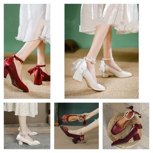 Og original botas femininas vermelhas sobre o designer de salto alto senhora sexy-toe estilo curto mulher sapatos de luxo 36-40