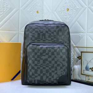 Mochila de designer masculina, bolsa para caminhada ao ar livre, lazer, viagem, luxo, couro, estudante, preta, computador, mochila de luxo Tamanho: 31 x 41,5 x 15,5