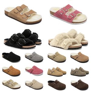 Bostons Clogs Dhgate Designer Slippers For Mens Womens Burkenstock Sandals fur slides platform flip flops buckle sliders luxurys loafers casual shoes