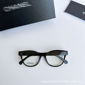 eyeglass frame ch3440 pearl leg versatile casual cat eye fashion black frame temperament blue light close match