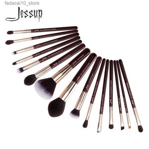Pincéis de maquiagem Jessup Brush Professional Makeup Brushes Set Foundation Eyeshadow Powder Contour 15pcs Kits de ferramentas cosméticas Cabelo sintético Q240126