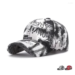 Bollmössor Vacigoden Fashion Personlighet Graffiti Tie-Dye Baseball Cap Men Women Unique Street Style Hip Hop Outdoor Sports Sun Hat