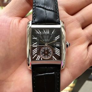 U1 Top-grade AAA Designer Mens Watch Automatic Movement Machinery Tank Montre Watches High Quality Square Leather Strap Fashionable Wristwatches